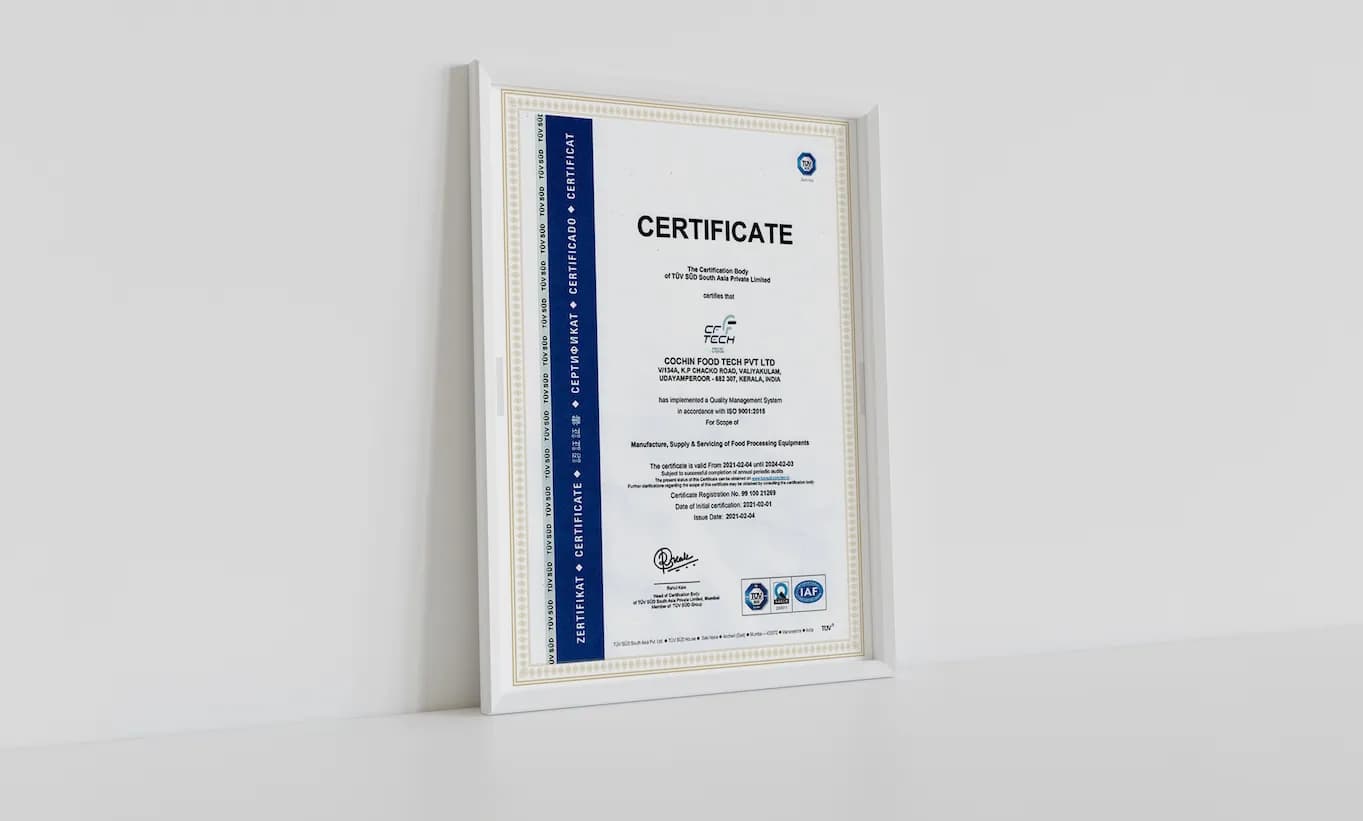 Certificate of Appreciation - TÜV SÜD