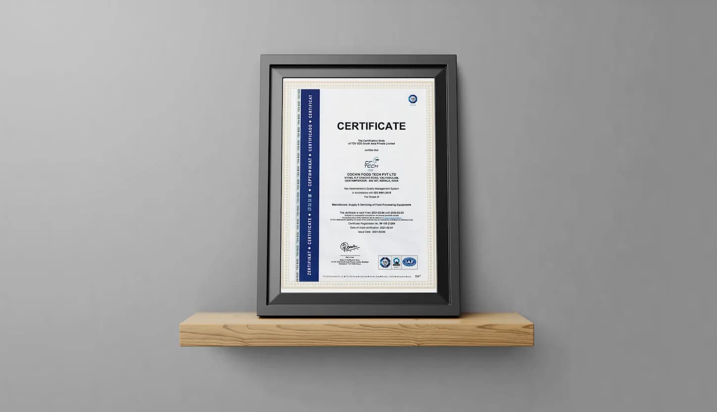 Certificate of Appreciation - TÜV SÜD